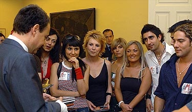 con Zapatero - Moncloa - día da música - 2004